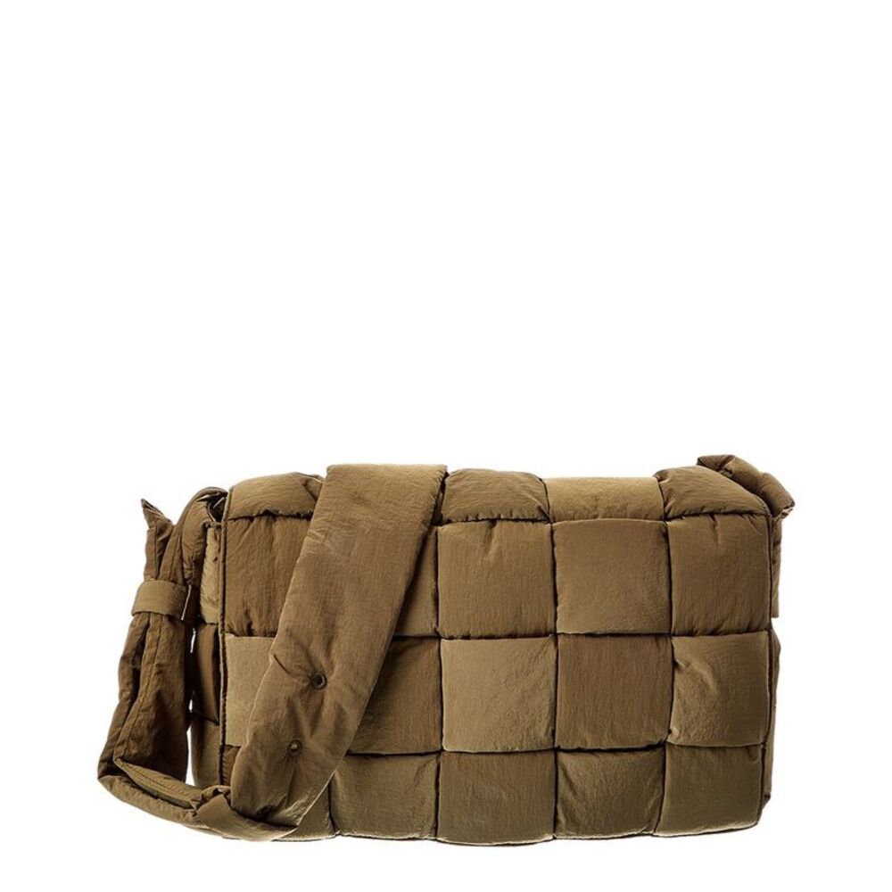 Bottega Veneta Maxi Intrecciato Shoulder Bag, Green